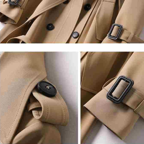 Trenchcoat med dobbel knappelukking for damer