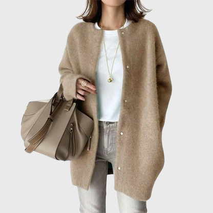 Klaerigo | Elegant kasjmircardigan – Khakibrun
