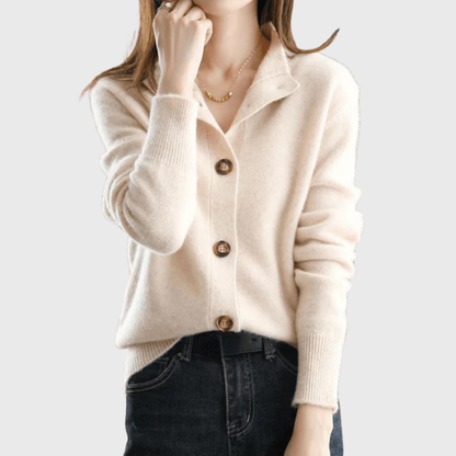 Klaerigo | Strikket kasjmirvest – Beige