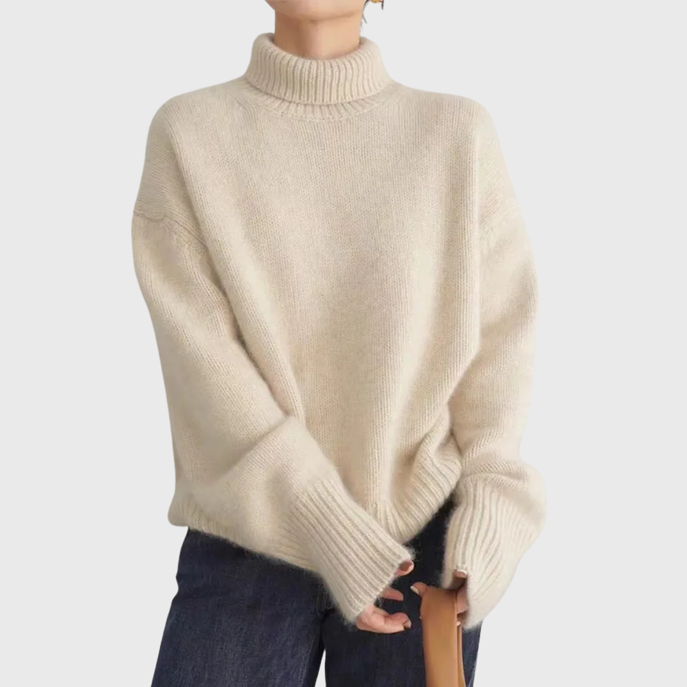 Klaerigo | Høy hals i kasjmir – Beige