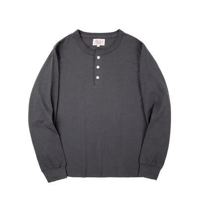 Klassisk Henley Langermet T-skjorte for Menn – 100 % Bomull | Komfortabel Høstgenser Perfekt til Lag-på-Lag