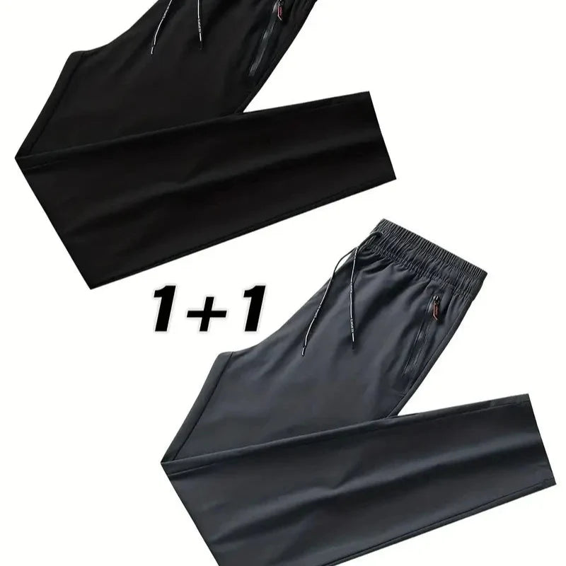 2-pk Herrebukser – Joggebukser med Strikk i Midjen, Klassisk Koreansk Stil