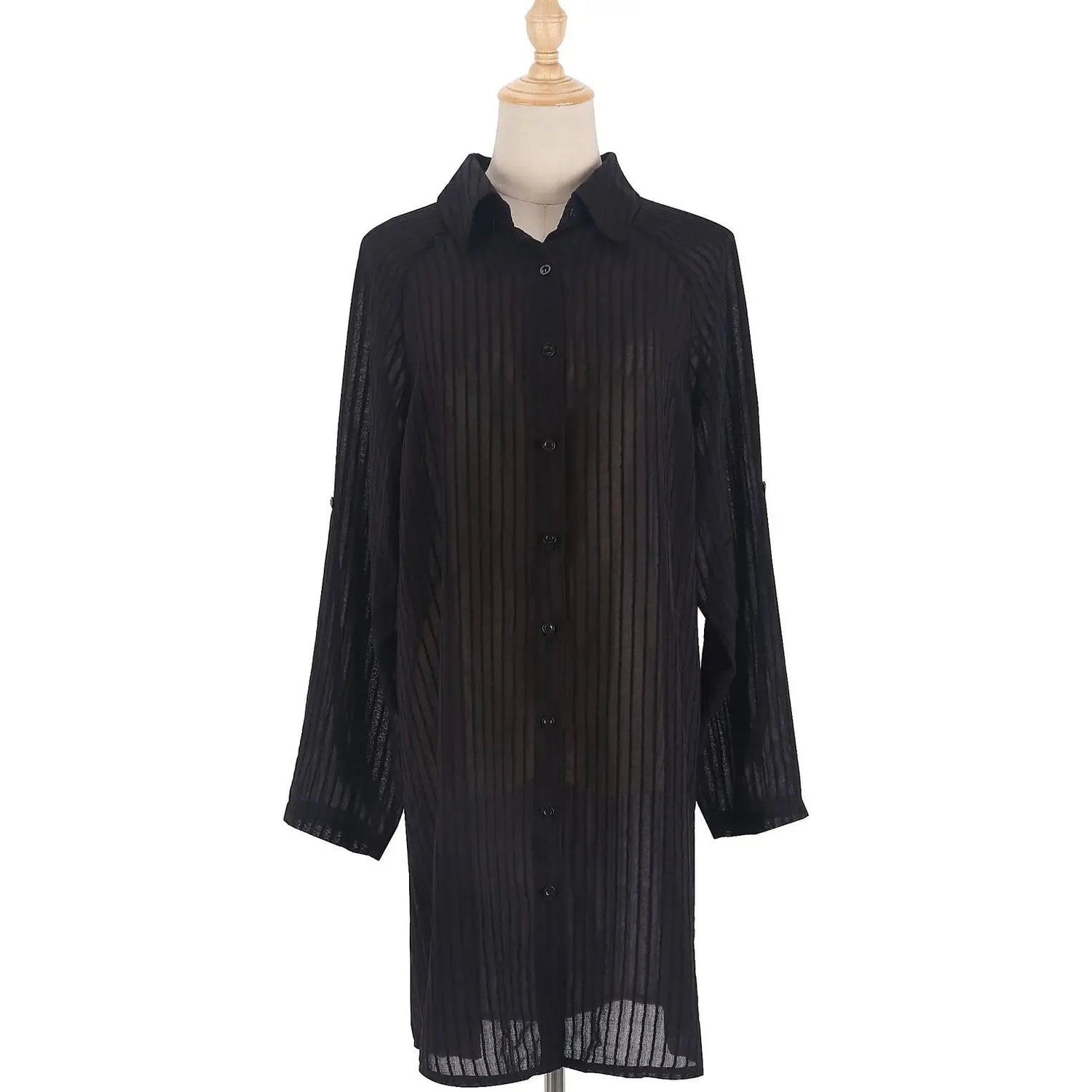 Elegant Strandkimono med Belte – Perfekt som Bikini Cover-Up