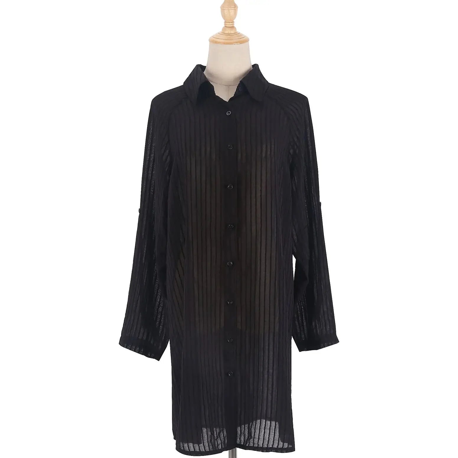 Elegant Strandkimono med Belte – Perfekt som Bikini Cover-Up