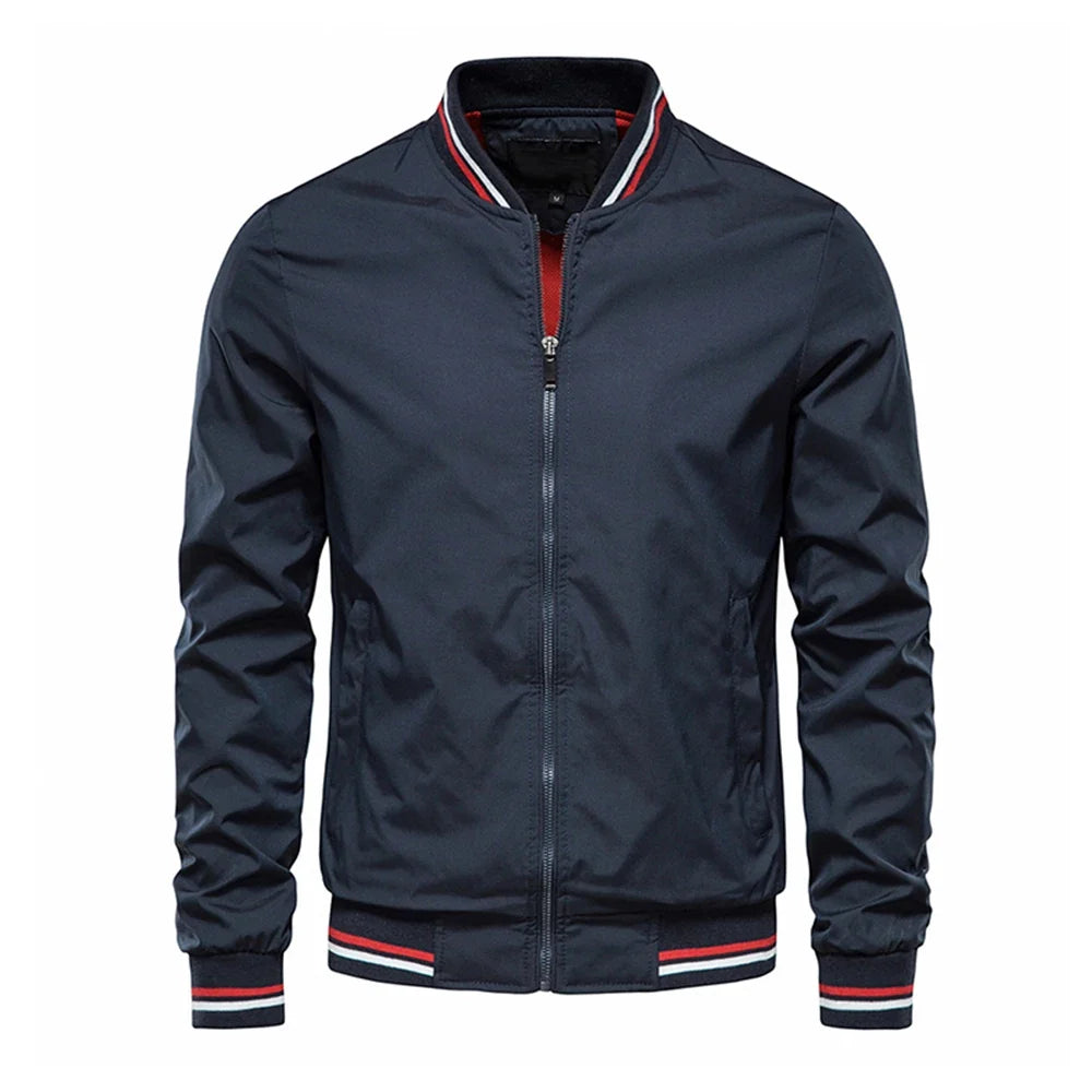 Herre Bomberjakke – Slim Fit Baseball-jakke | Svart &amp; Casual vår/sommer/høst