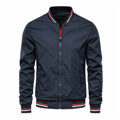 Herre Bomberjakke – Slim Fit Baseball-jakke | Svart &amp; Casual vår/sommer/høst