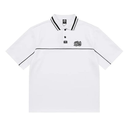 Polo T-skjorte til Herre – Brodert Streetwear &amp; Løs Passform