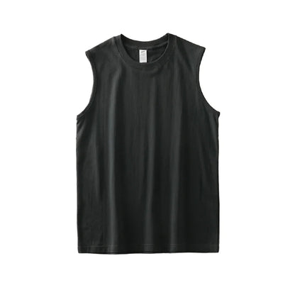 Kraftig Singlet til Herre i Bomull | 250G Ermeløs Tank Topp