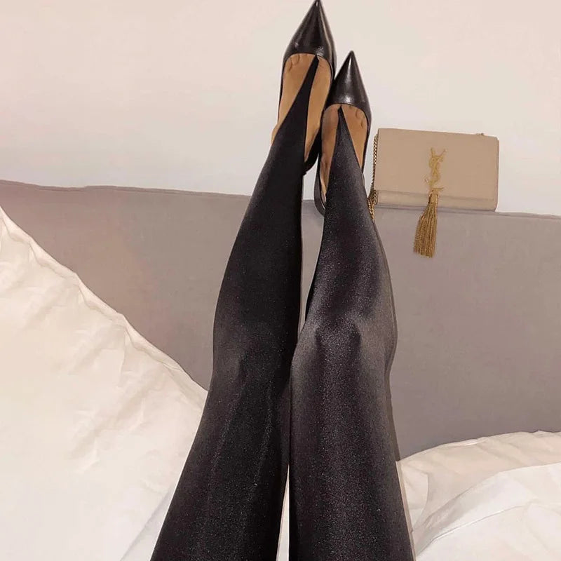 Høytlivs Skinny Bukse for Dame – Skinnende Tettsittende Bukser | Trendy &amp; Sexy Vinterstil 2025