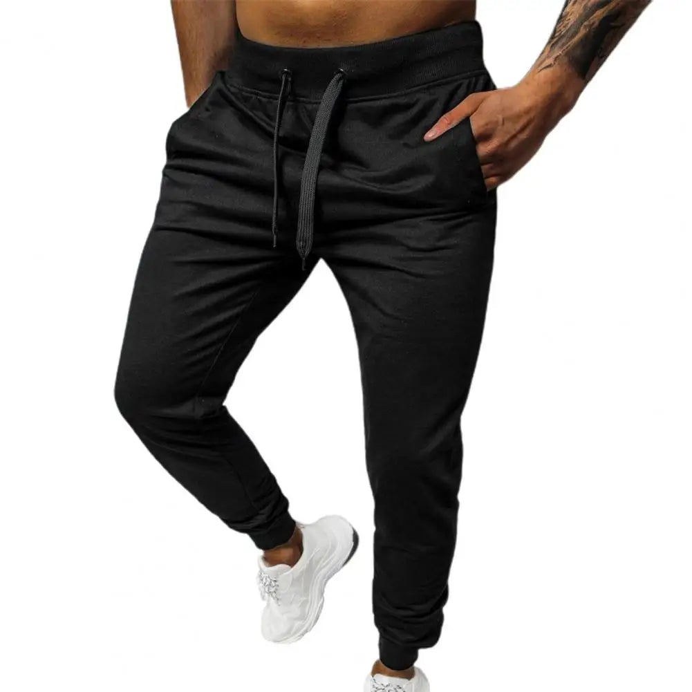 Joggebukse for Herre med Sidelinjer – Ultrapmyk, Slim Fit Treningsbukse i Bomull (Høstnyhet) – Mørk grå