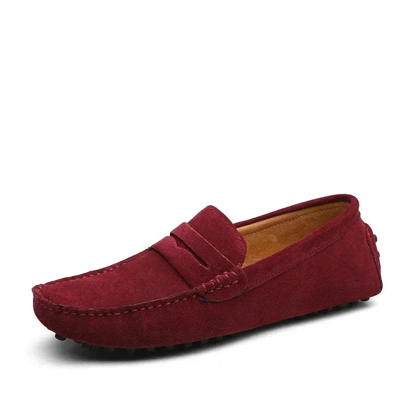 Herresko i Ekte Skinn – Komfortable Mokasiner i Størrelse Opptil 49, Slip-On og Perfekte til Fritid eller Bilkjøring
