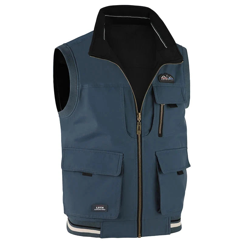 Outdoor Vest til Herre – Lett, Pustende &amp; Stand Collar Design