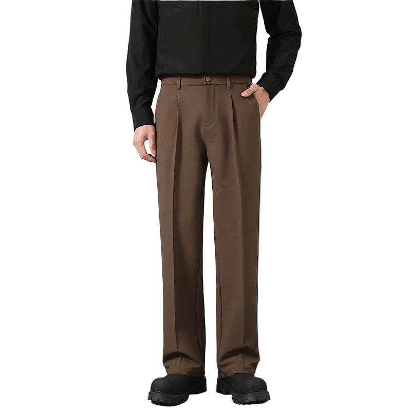 Klassiske Herrebukser – Elastisk Midje &amp; Tidløs Passform | Business Casual Bukser i Koreansk Stil (S–4XL)