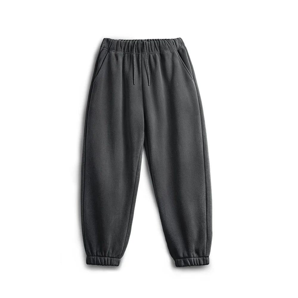 Varme Fleece Joggebukser for Menn – Myke og Forede Bukser med Elastisk Liv | Komfortable og Tykke Vinterbukser