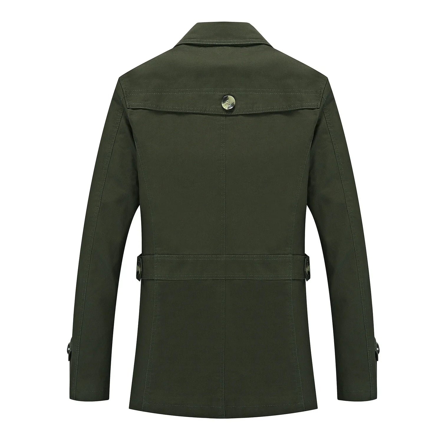 Moteriktig lang trenchcoat for menn