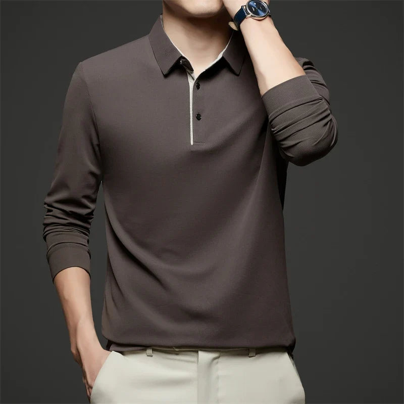 Herre Langermet Polo – Business Casual, Komfortabel &amp; Allsidig