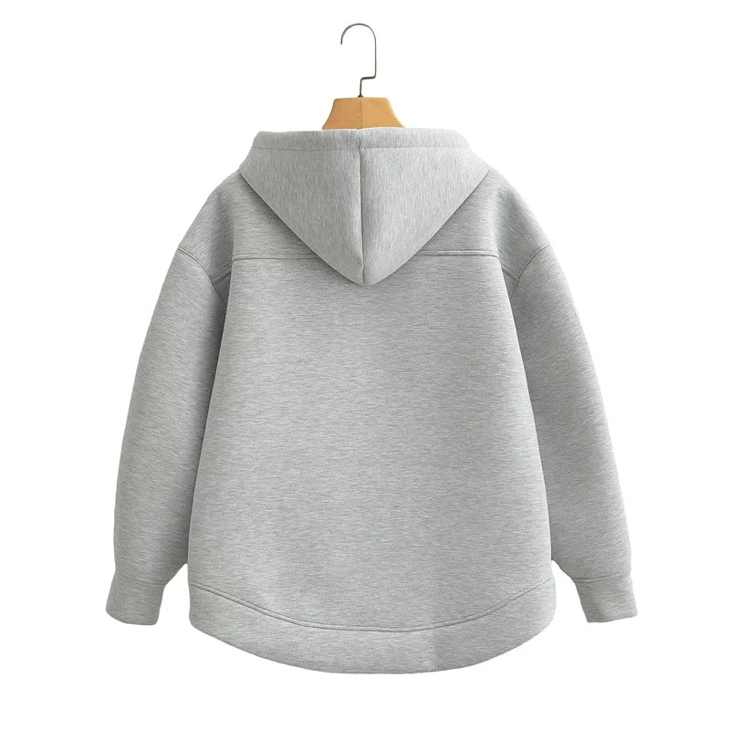 Unisex Hettegenser med Glidelås – Oversized Streetwear Hoodie med Doble Lommer | Varm &amp; Trendy til Høst og Vinter