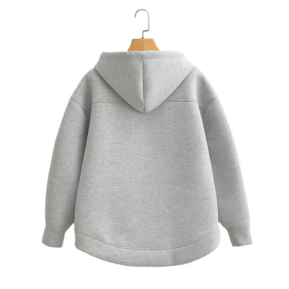 Unisex Hettegenser med Glidelås – Oversized Streetwear Hoodie med Doble Lommer | Varm &amp; Trendy til Høst og Vinter