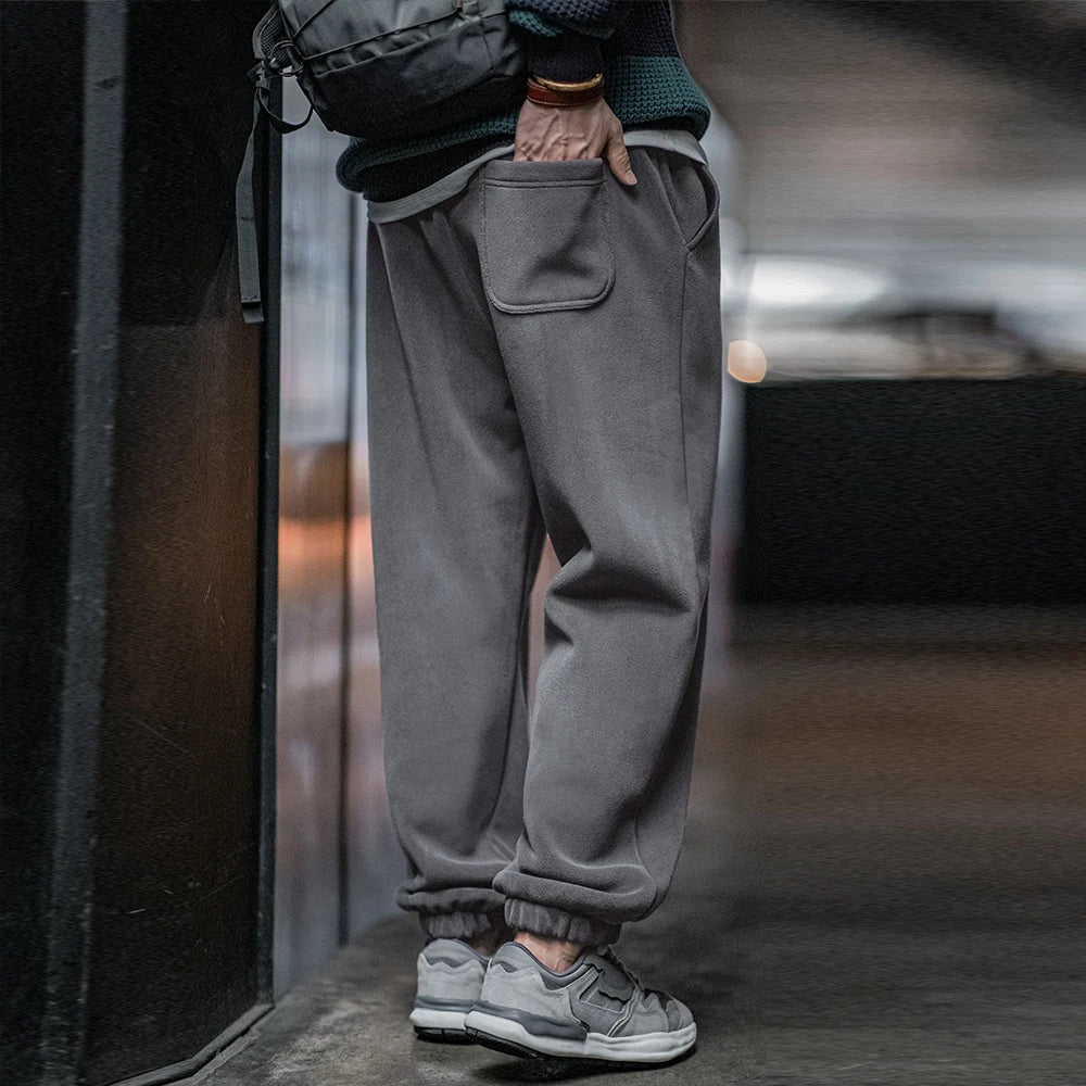 Varme Fleece Joggebukser for Menn – Myke og Forede Bukser med Elastisk Liv | Komfortable og Tykke Vinterbukser