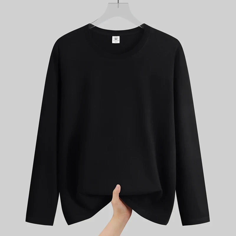 Klassisk Herre T-skjorte i 100 % Bomull – Myk og Komfortabel Basic Topp | Casual Hverdagsplagg i Store Størrelser (opptil 5XL)