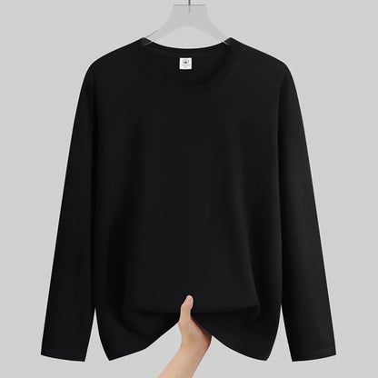 Klassisk Herre T-skjorte i 100 % Bomull – Myk og Komfortabel Basic Topp | Casual Hverdagsplagg i Store Størrelser (opptil 5XL)