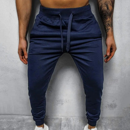 Joggebukse for Herre med Sidelinjer – Ultrapmyk, Slim Fit Treningsbukse i Bomull (Høstnyhet)