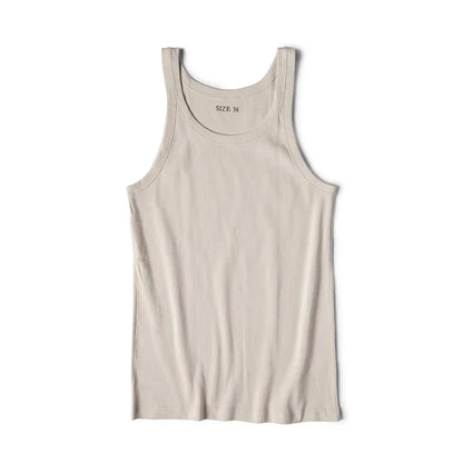Ribbestrikket Tank Top til Herre – Klassisk Bomulls Undertrøye