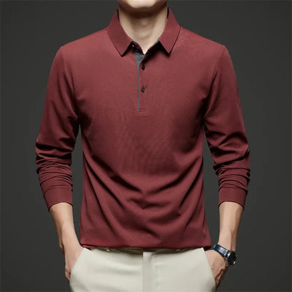 Herre Langermet Polo – Business Casual, Komfortabel &amp; Allsidig