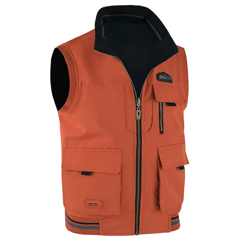Outdoor Vest til Herre – Lett, Pustende &amp; Stand Collar Design