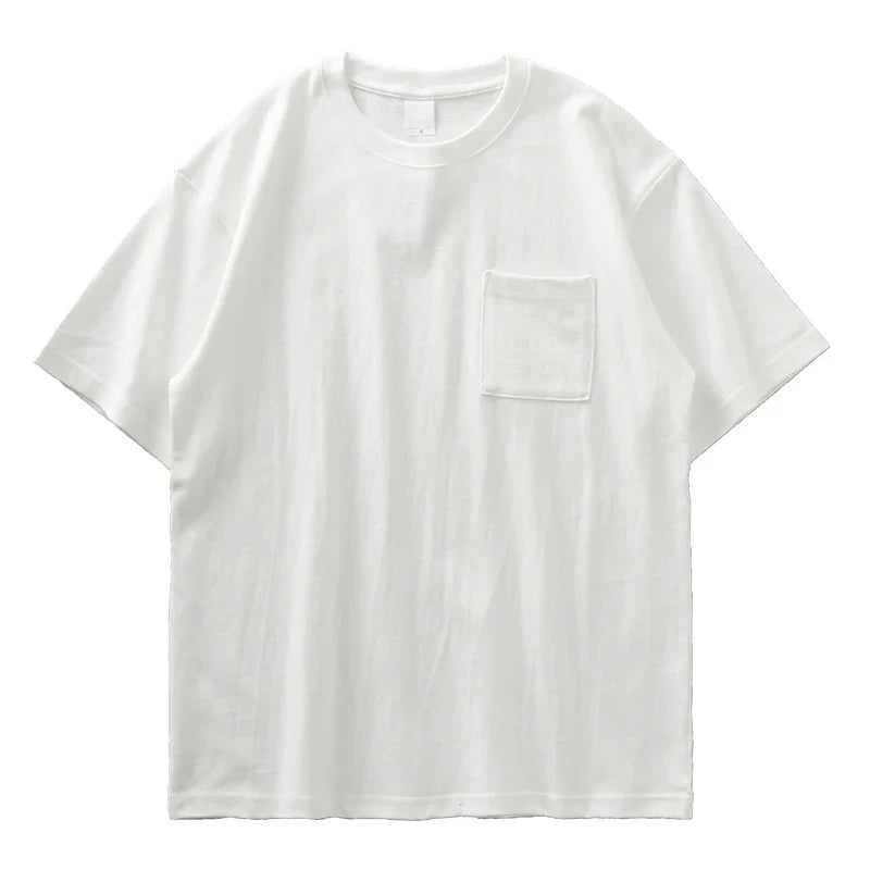 Heavyweight T-skjorte i Bomull – Vintage Unisex Sommerstil 320gsm