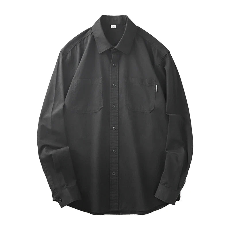 Bomullsskjorte til Herre – Vintage Langermet Workwear Stil