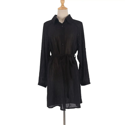 Elegant Strandkimono med Belte – Perfekt som Bikini Cover-Up