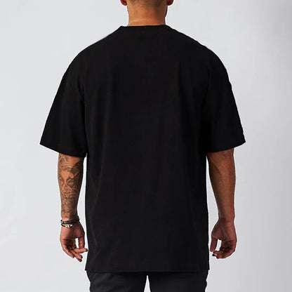 Oversized Trenings-T-skjorte for Menn – Pustende Mesh Stoff | Hurtigtørkende Løs Gym T-skjorte til Trening og Fitness