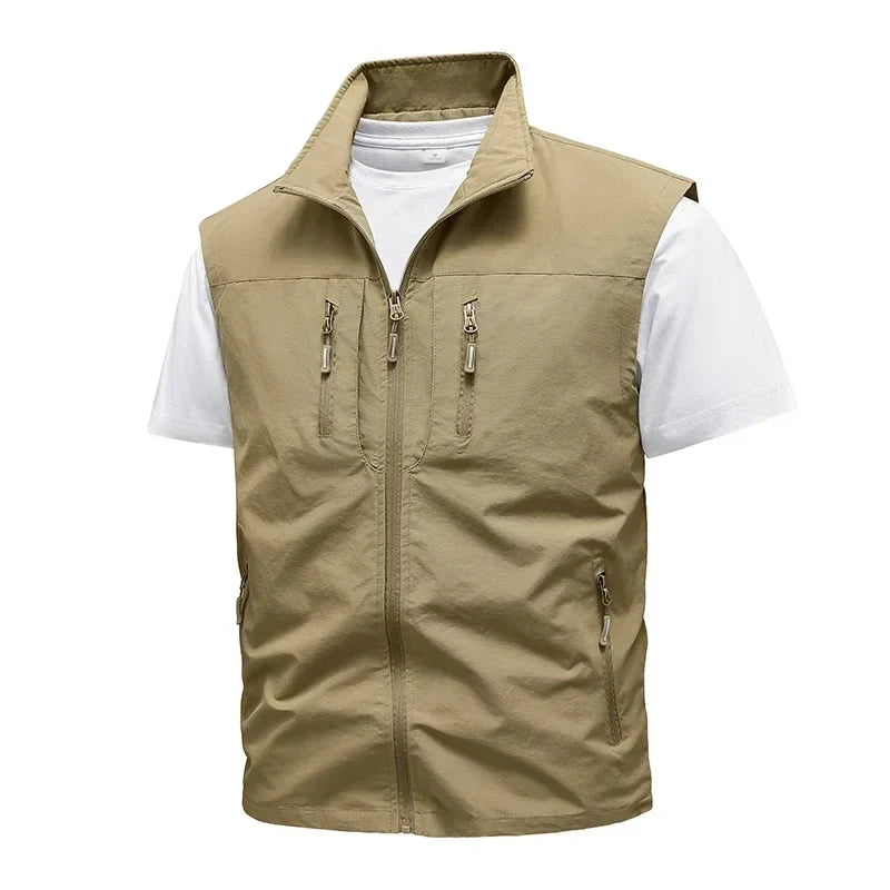 Outdoor Fiske- og Turvest til Herre – Mesh Vest med Flere Lommer