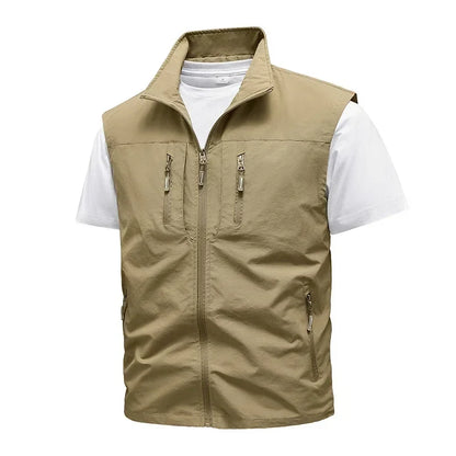 Outdoor Fiske- og Turvest til Herre – Mesh Vest med Flere Lommer