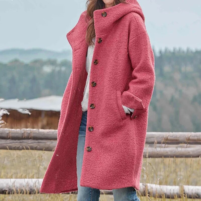 Elegant tykk vinterjakke for kvinner