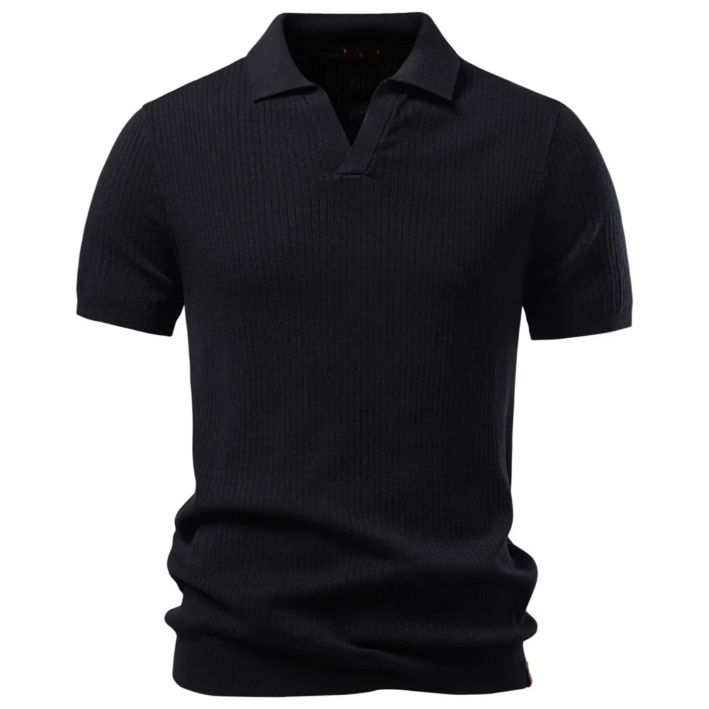 “Old Money” Polo T-skjorte til Herre – Klassisk &amp; Elegant Stil