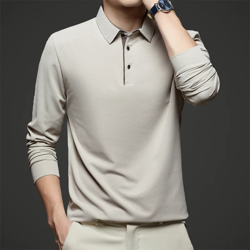 Herre Langermet Polo – Business Casual, Komfortabel &amp; Allsidig