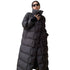 Luksus Lang Dunjakke for Dame – Oversized Puffer med Høy Hals | Vinter 2023 – Svart