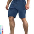 Sommerens Bomullsshorts for Menn – Joggers med Elastisk Liv og Glidelåslommer – Marineblå