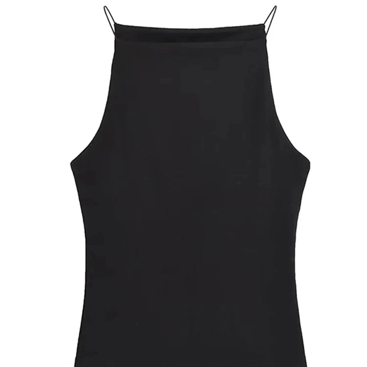 Halter Tank Top til Dame – Enkel Camitopp med Tynne Stropper
