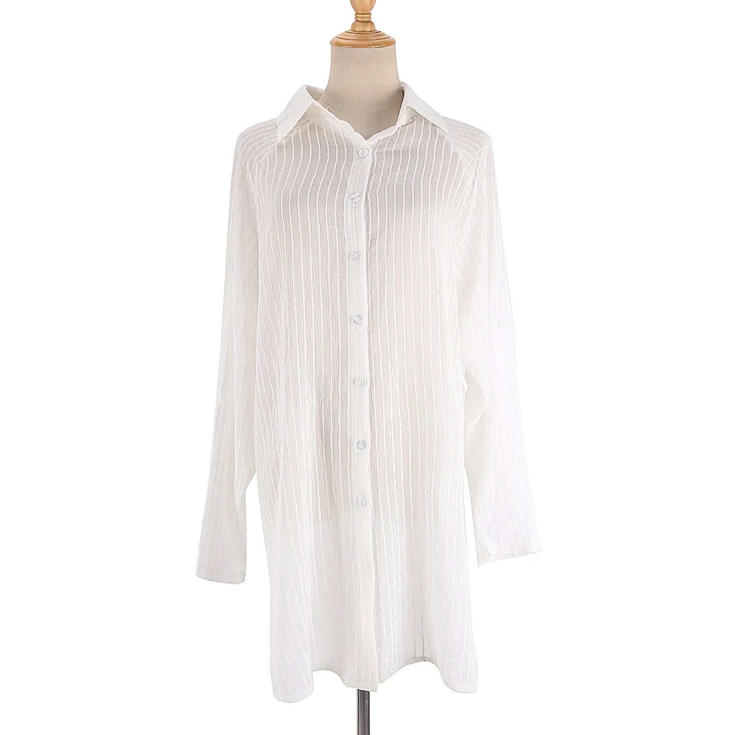 Elegant Strandkimono med Belte – Perfekt som Bikini Cover-Up