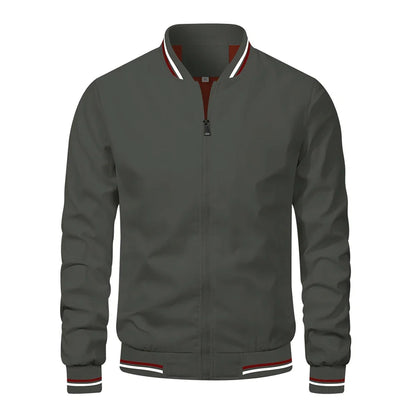 Herre Bomberjakke – Slim Fit Baseball-jakke | Svart &amp; Casual vår/sommer/høst