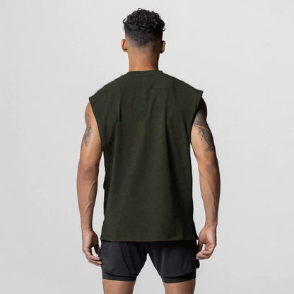 Sommer Singlet med Åpen Side – Mesh Treningstopp uten Ermer for Herre