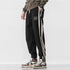 Herre Joggebukse med Sidelinjer – Komfortabel & Sporty | Casual Sweatpants med Elastisk Liv – Svart
