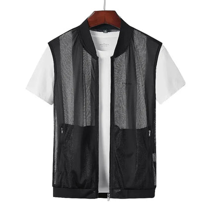 Lett Mesh Vest til Herre – Pustende Outdoor Vest med Flere Lommer