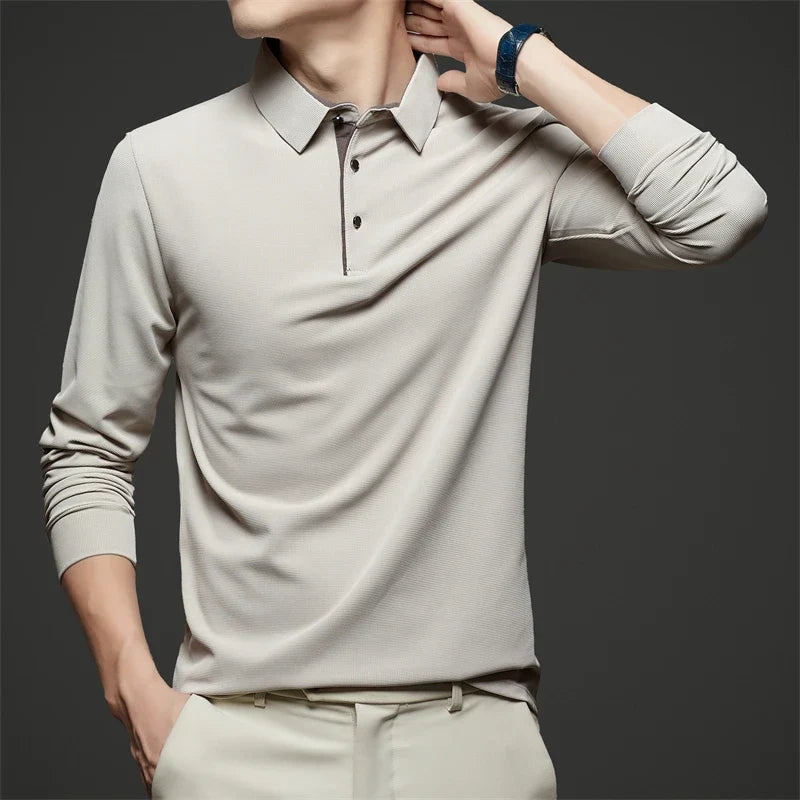 Herre Langermet Polo – Business Casual, Komfortabel &amp; Allsidig
