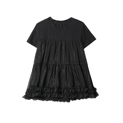 Hvit Meshdetalj T-skjorte til Dame – Original Design Sommertopp