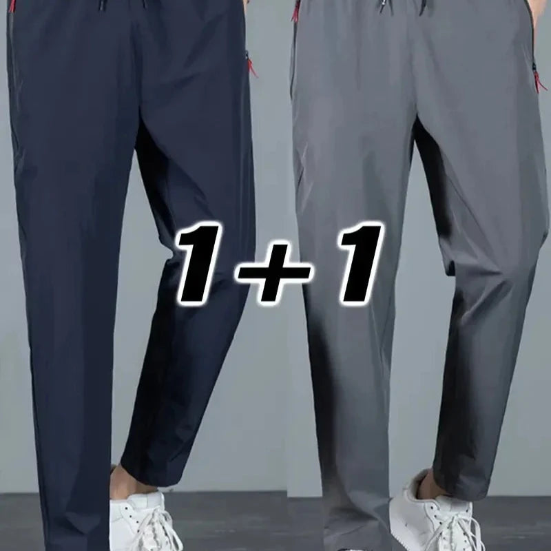 2-pk Herrebukser – Joggebukser med Strikk i Midjen, Klassisk Koreansk Stil
