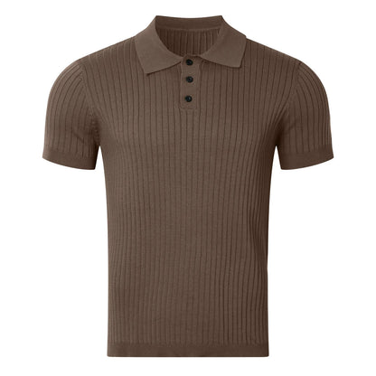 Strikket Polo T-skjorte til Herre – Lett, Pustende &amp; Trendy Sommerstil